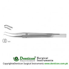 Girard Corneoscleral Forcep 1 x 2 Teeth with Tying Platform - For Right Hand Stainless Steel, 10.5 cm - 4" Tip Size 0.12 mm